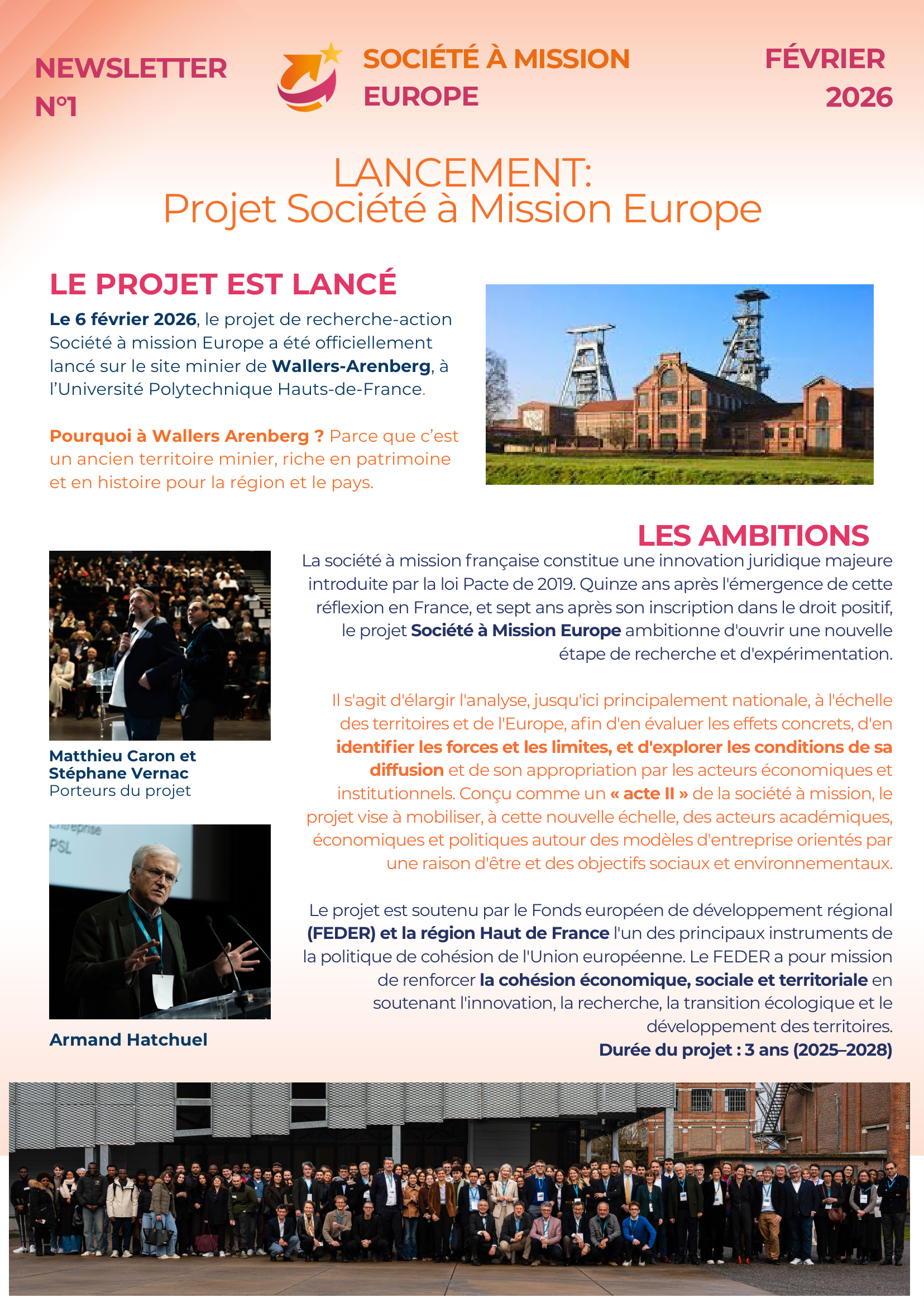 Newsletter N°1 — Lancement du projet