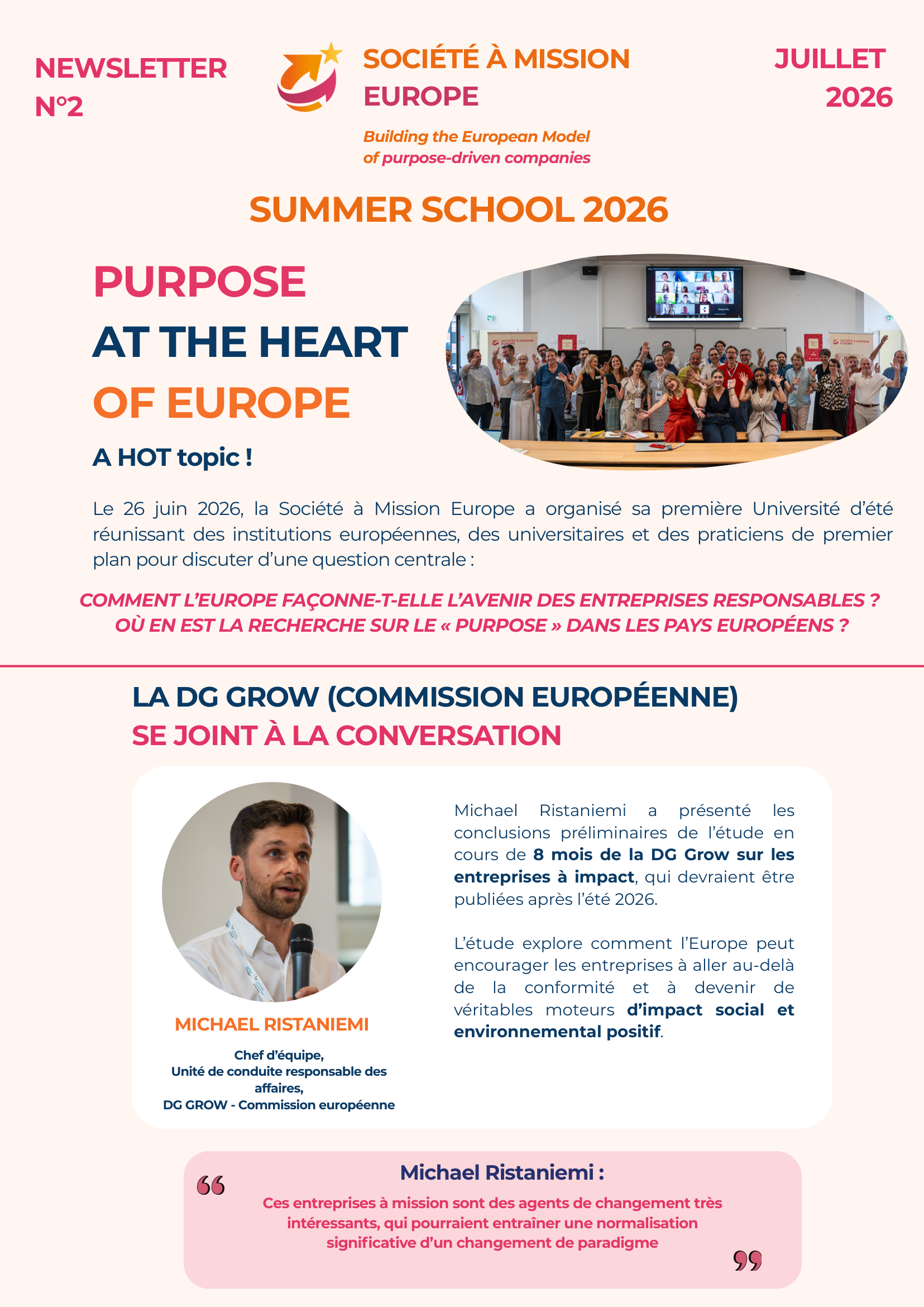 Newsletter N°2 — Summer School 2026